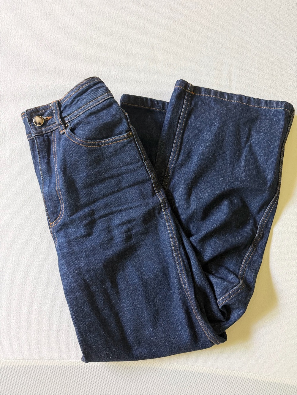 Sezane Dark Indigo Wide-Leg Jeans
